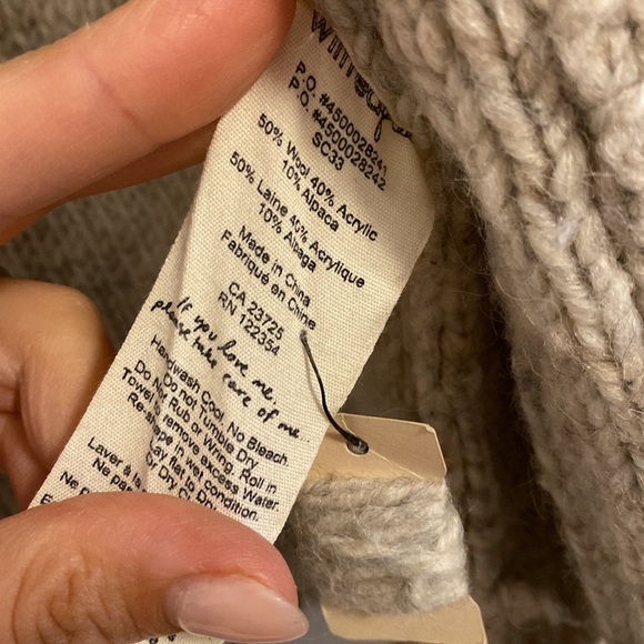 Wilfred Free Alpaca Blend Wool Zip Up Sweater Size S - Picture 4 of 6